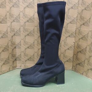 Y2K Merona Black Stretchy Sock Boot size 9.5